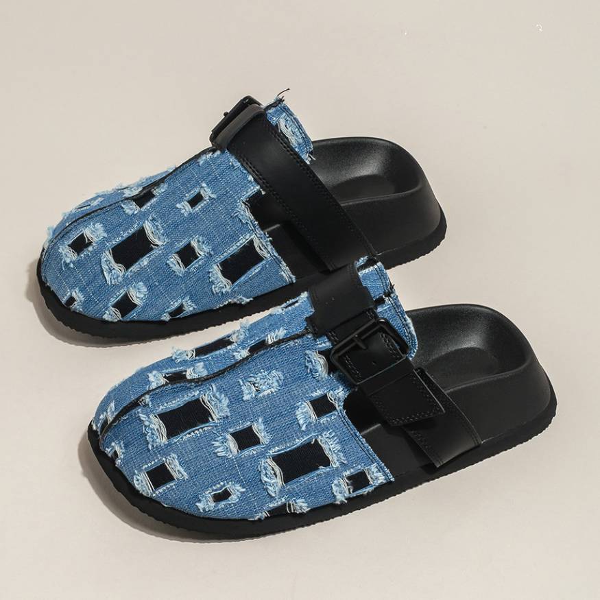 Stylish Denim Stitching Slippers