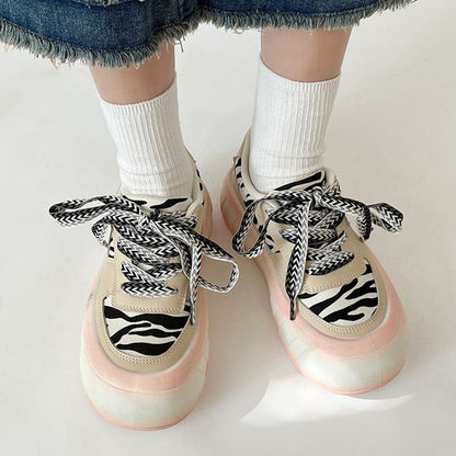 Zebra Printed Skate Shoes