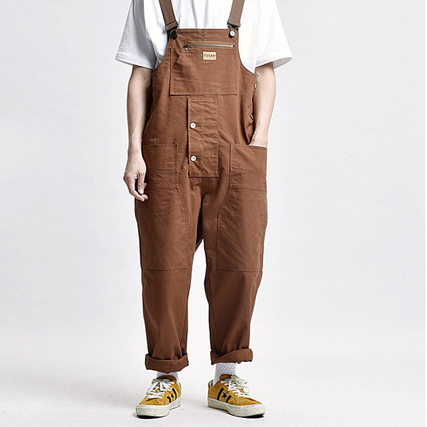 Oluolin Secure Zipper Closure Pocket Overalls