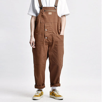 Oluolin Secure Zipper Closure Pocket Overalls