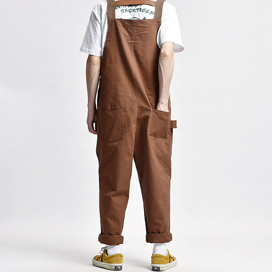 Oluolin Secure Zipper Closure Pocket Overalls