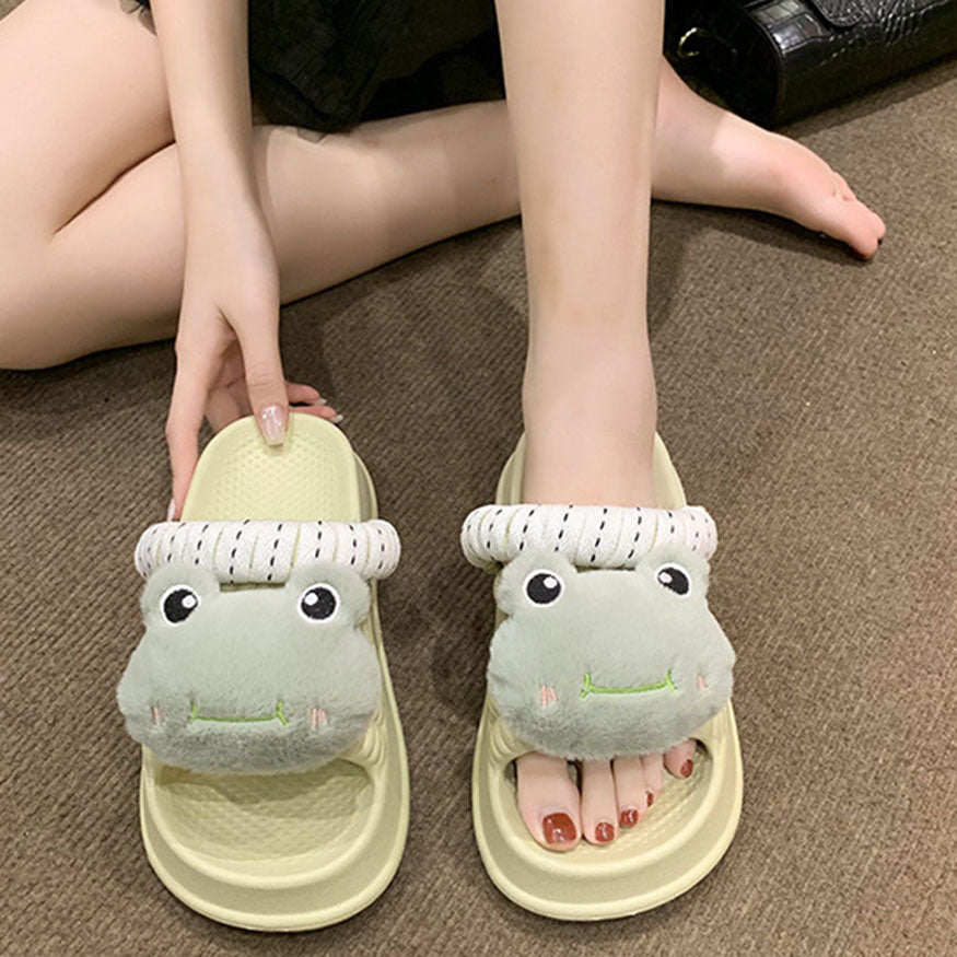 Two Strap Cartoon Doll Decor Sandals