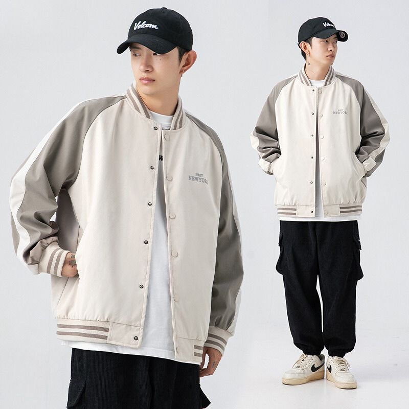 Color-Block Baseball Jacket