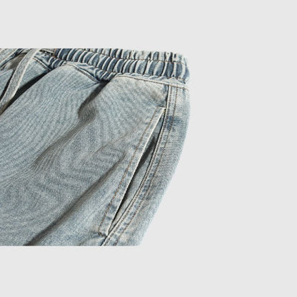 Slit Design Washed Jorts