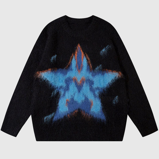 Star Pattern Printed Pullover