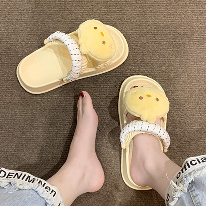 Two Strap Cartoon Doll Decor Sandals