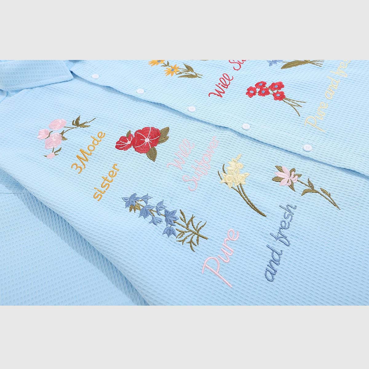 Floral Embroidered Summer Shirt