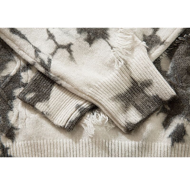 Vintage Tie-Dye Jacquard Pullover