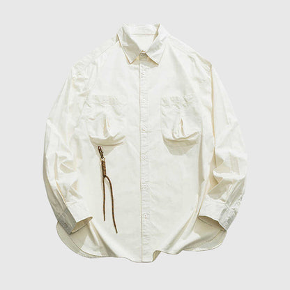 Multi-Pockets Solid Shirts