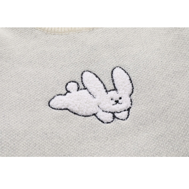 Cute Puppy Embroidered Pullover