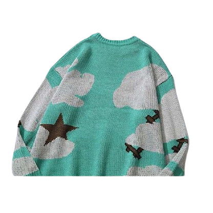 Cartoon Face Printed Pullover