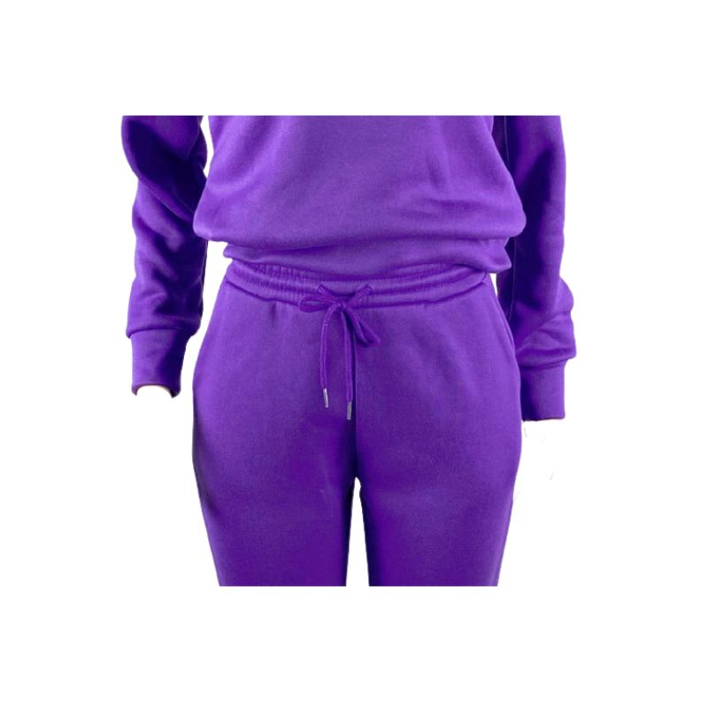 Zipper Sweatshirt & Drawstring Waist Pants Set