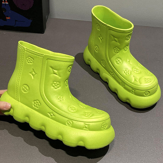 Cute Embossing Rain Boots