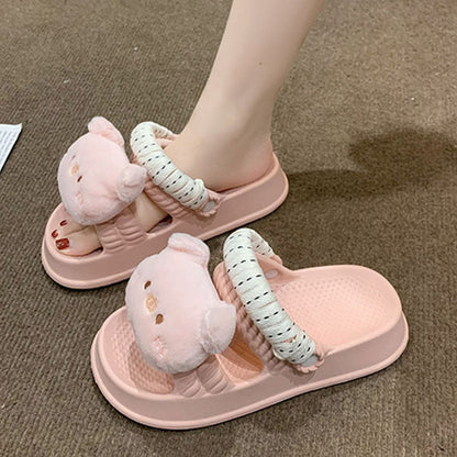 Two Strap Cartoon Doll Decor Sandals