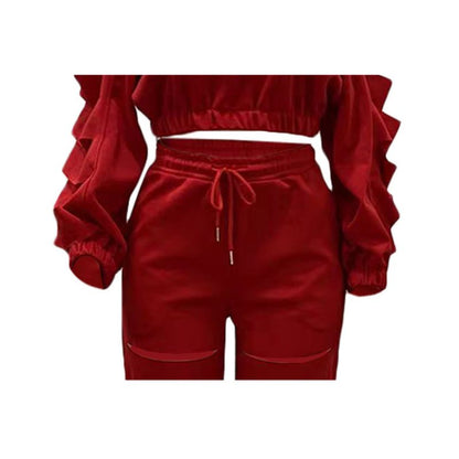 Hollow Out Design Pant Set