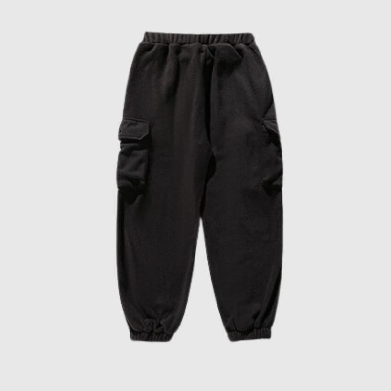 Spacious Pocket Loose Fit Fleece Utility Pants