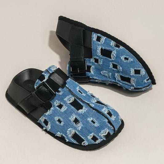 Stylish Denim Stitching Slippers