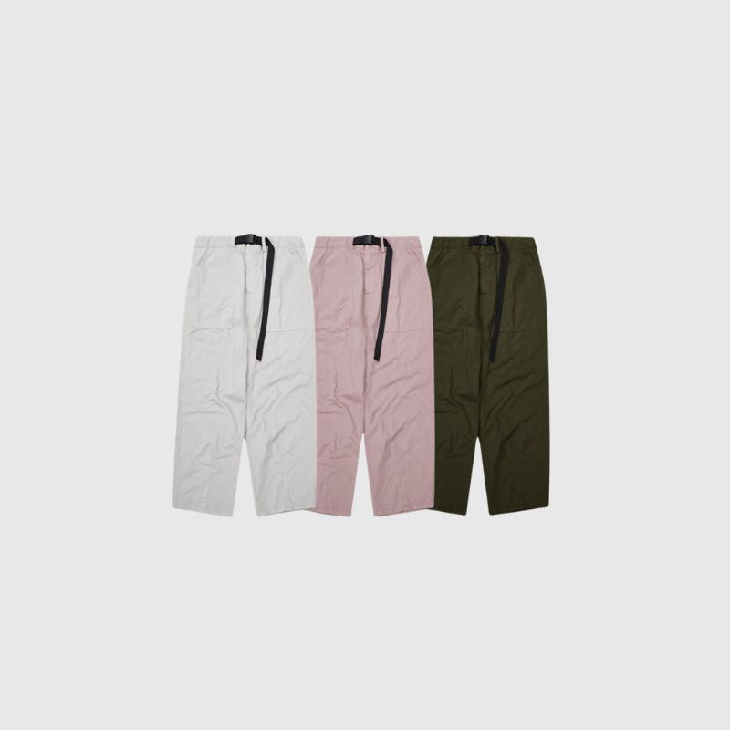 Japanese Style Solid Color Wide Leg Cargo Pants