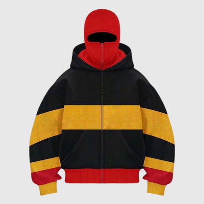 Y2K Retro Patchwork Foam Hoodie