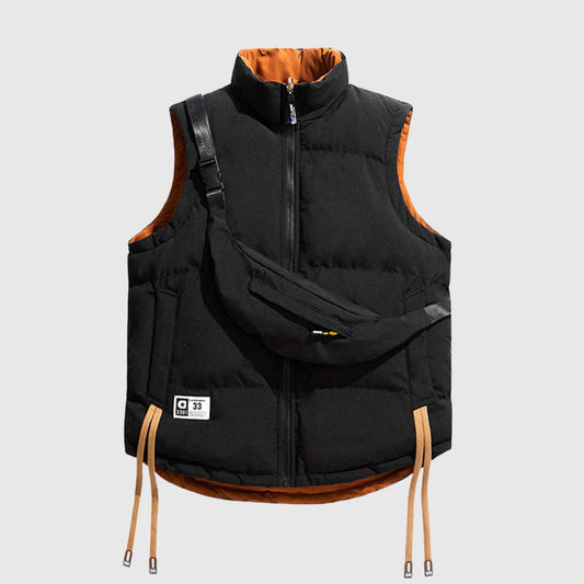 Dual-Wear Puffer Vest With Bags