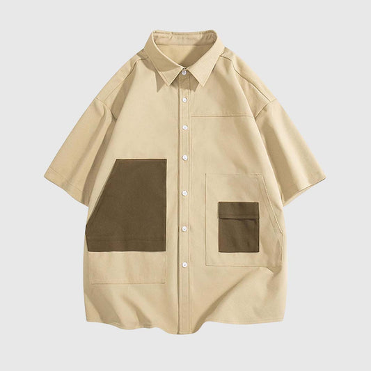 Two-Tone Oversized Utility Shirts