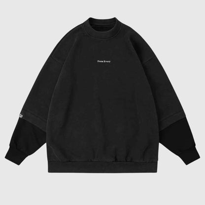 Dual-Layered Crewneck Sweatshirt