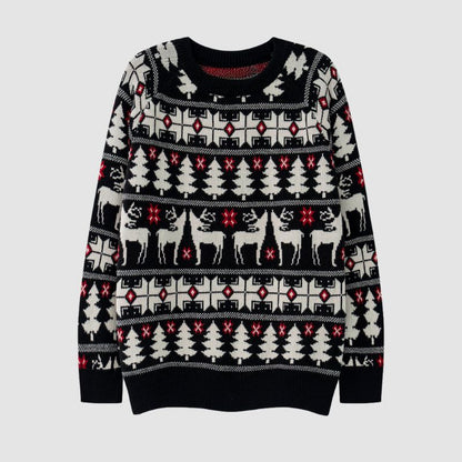 Christmas Elk Jacquard Pullover