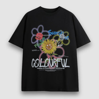 Graffiti Sunflower Print Tee