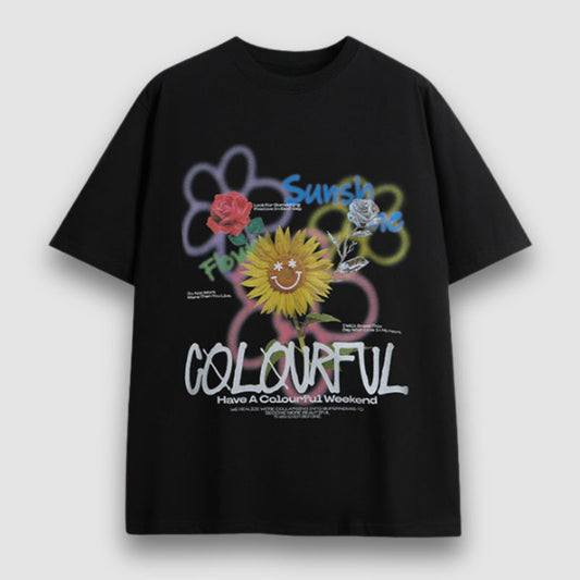 Graffiti Sunflower Print Tee