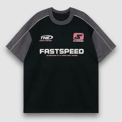 Contrast Racing Style Tee