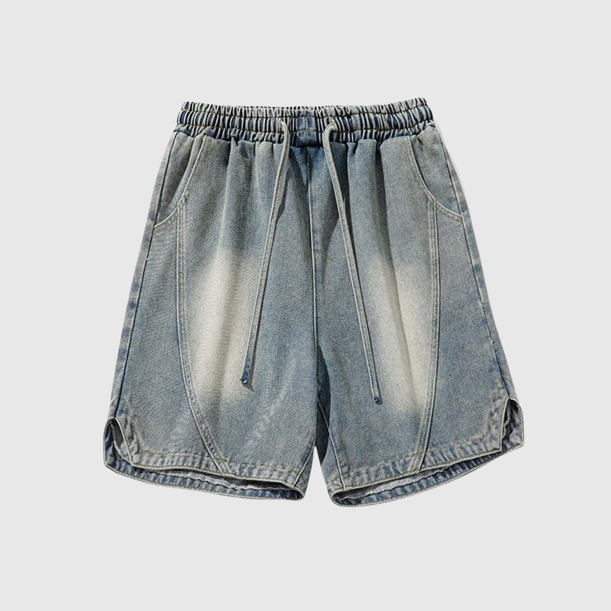 Loose Fit Denim Shorts