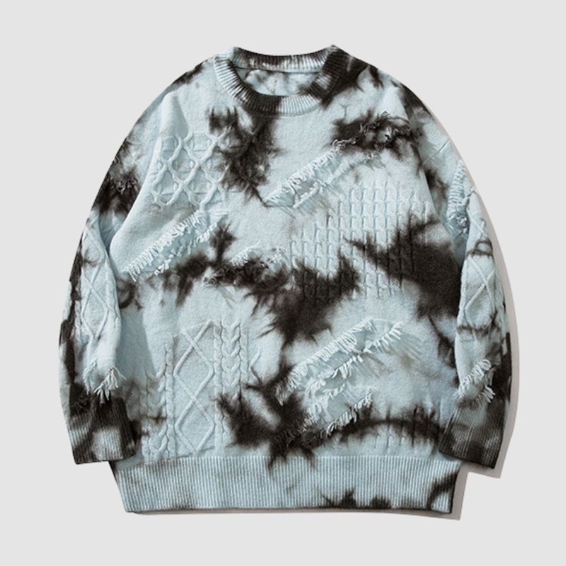 Vintage Tie-Dye Jacquard Pullover