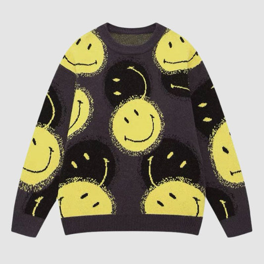 Smile Face Printed Pullover