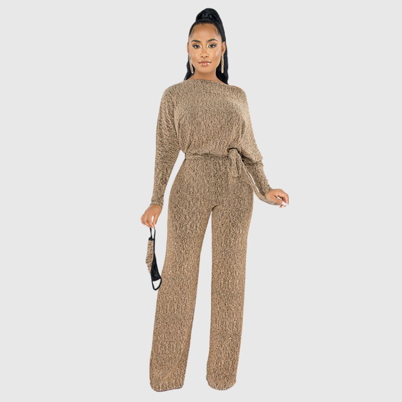 Leopard Printed Off-shoulder Jumpsuits