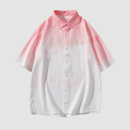 Gradient Dip-Dye Cotton Shirt