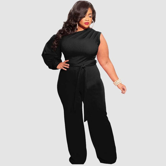 Plus Size High Waist Wide Leg Jumpsuits