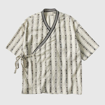 Striped Kimono-Style Shirt