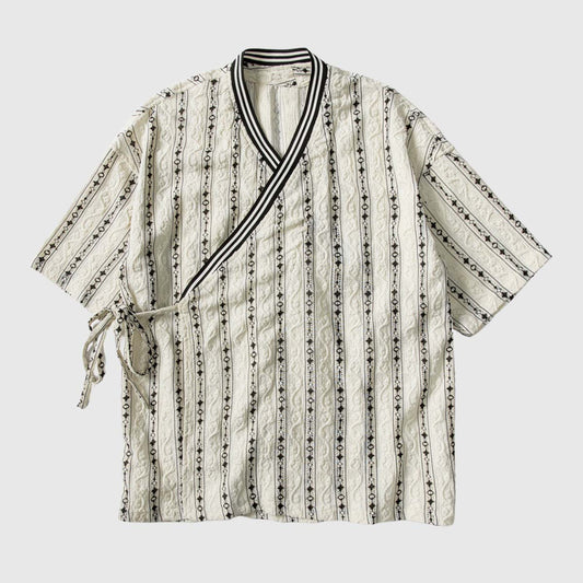 Striped Kimono-Style Shirt