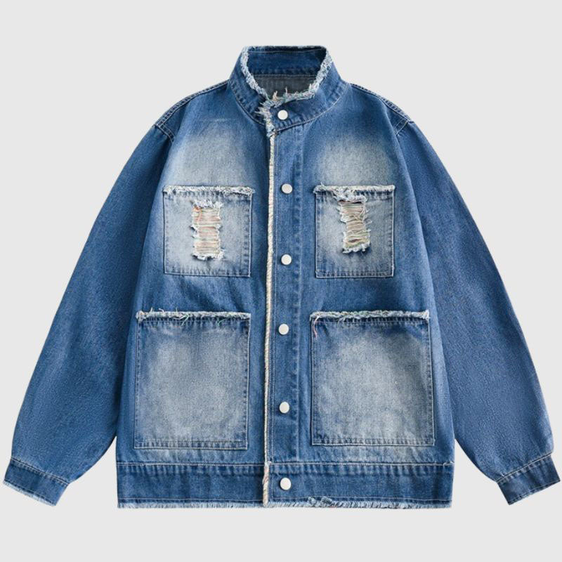 Vintage Raw Edge Denim Jacket