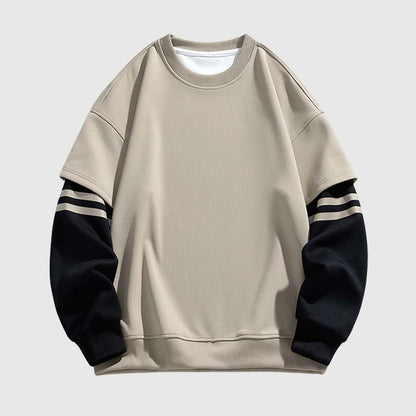 Two-Tone Sleeve Crewneck Sweatshirt