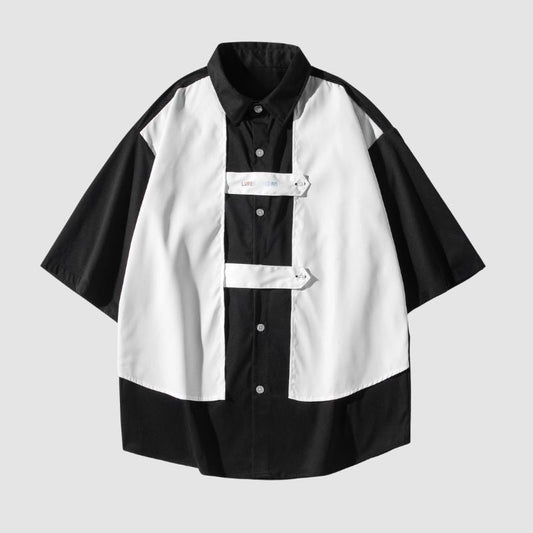 Contrast Patchwork Shirts