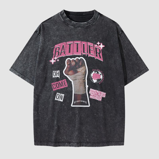 Battler Print Distressed Tee