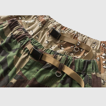 Drawstring Camouflage Shorts