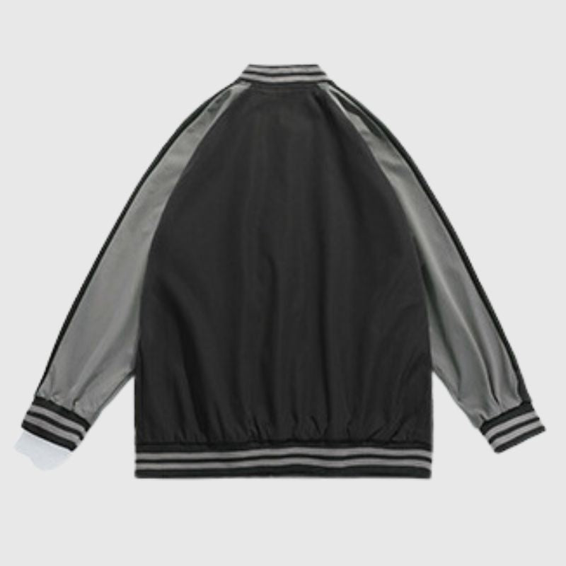 Color-Block Baseball Jacket