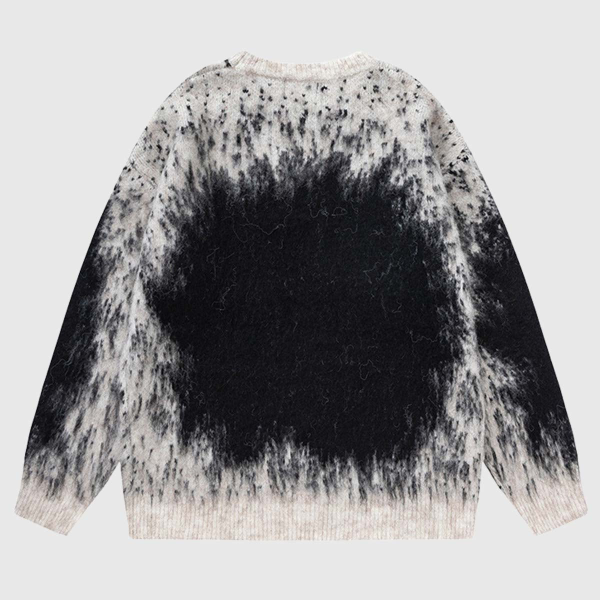 Gradient Tie-Dye Fluffy Sweater