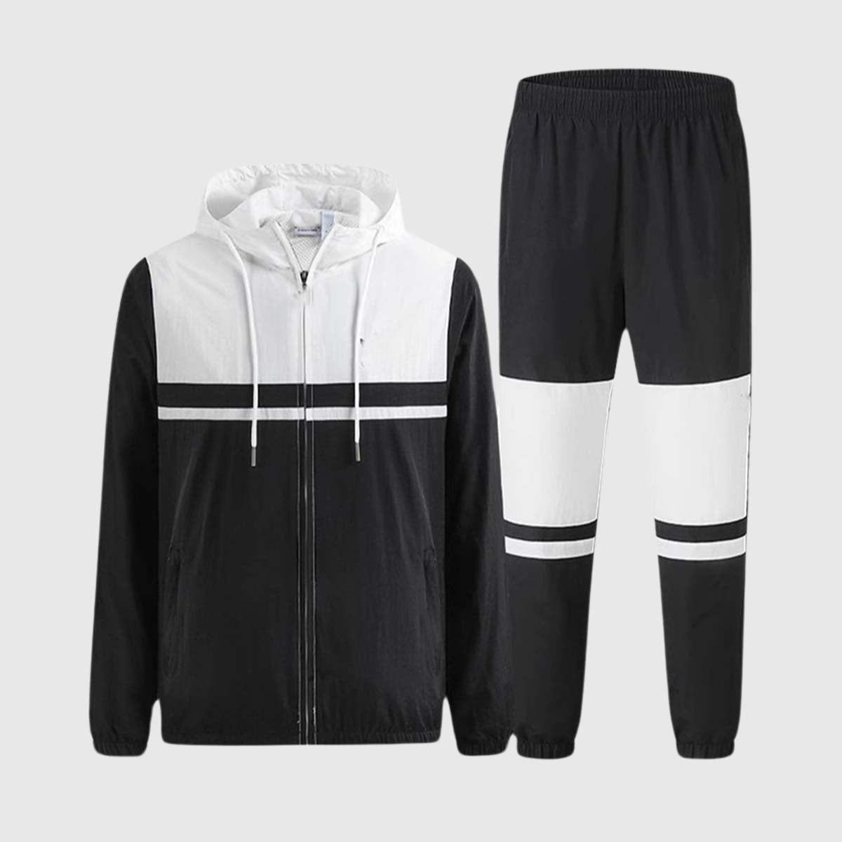 Retro Colorblock Tracksuit Set