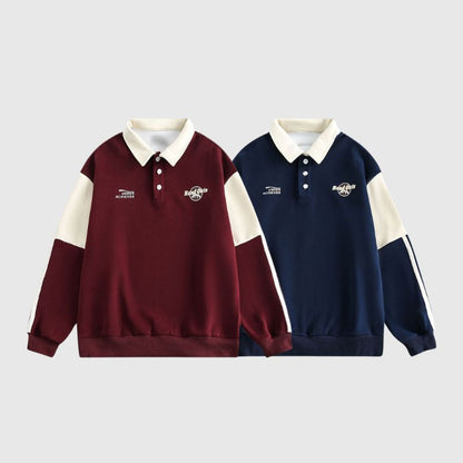 Contrast Color Casual POLO Shirt