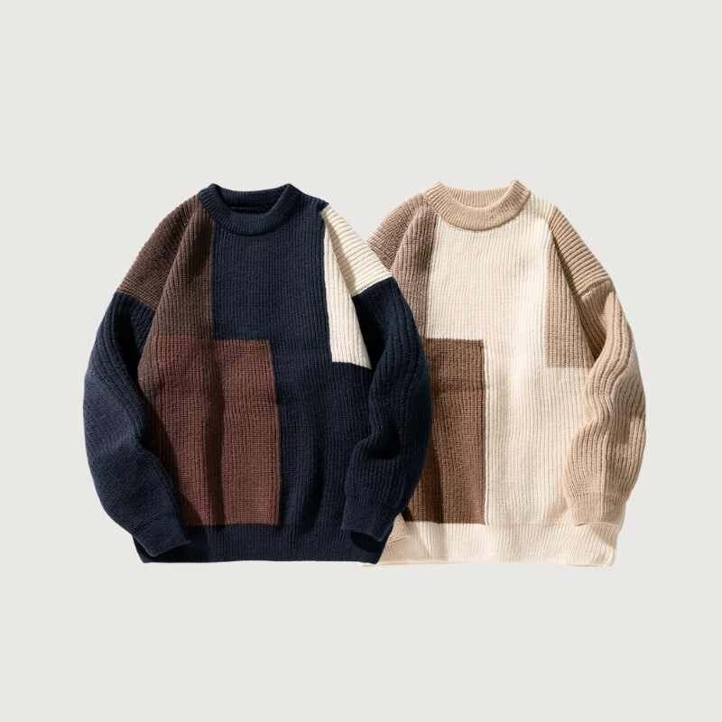 Color Block Textured Sweater