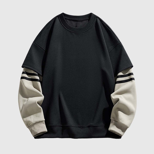 Two-Tone Sleeve Crewneck Sweatshirt