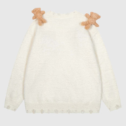 Detachable Bear Knit Sweater